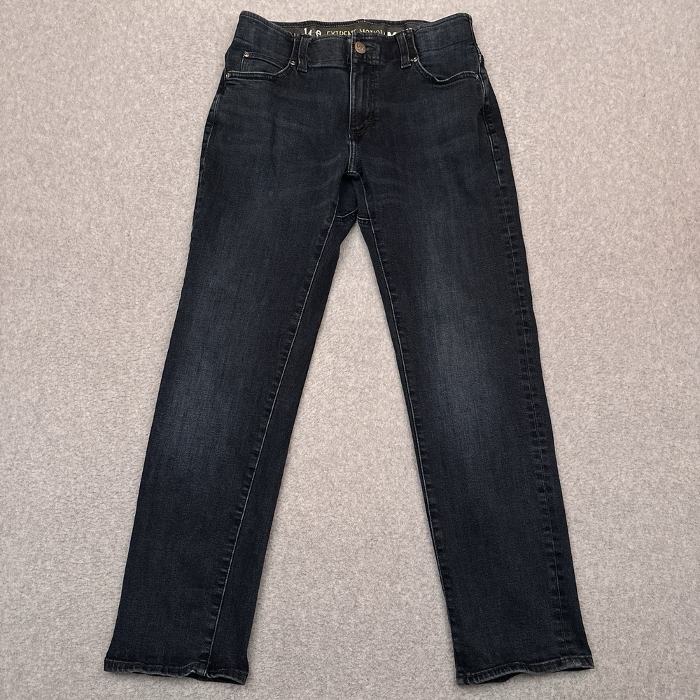 Lee Extreme Motion MVP Jeans Mens 30x29 Athletic Fit Tapered Leg Dark Wash Denim